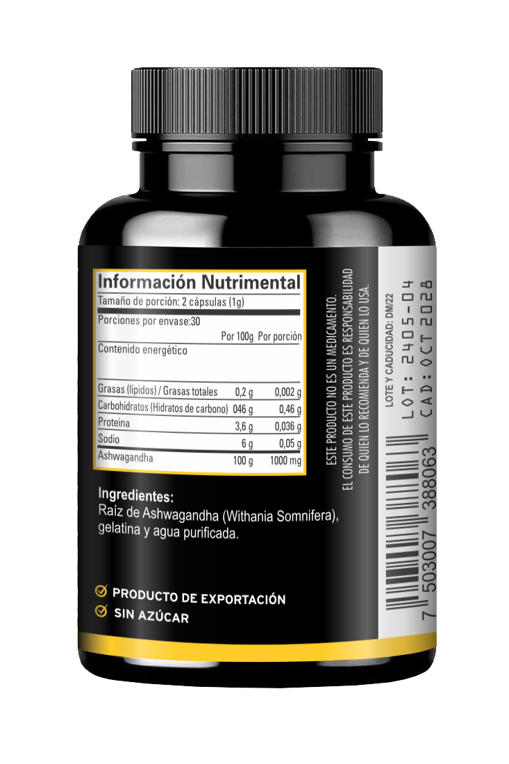 AZGA ASHWAGANDHA 60 capsulas de 500mg AZGA LAB