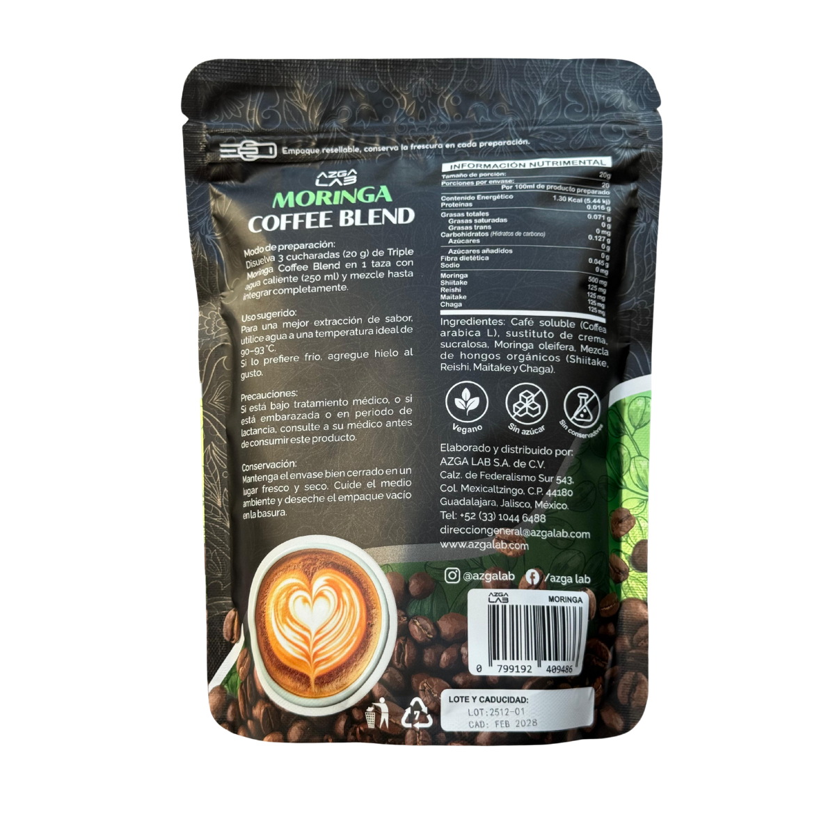 MORINGA COFFEE BLEND 400g AZGA LAB