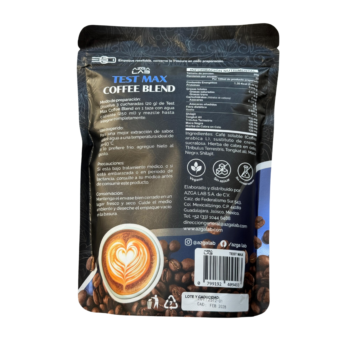 TEST MAX COFFEE BLEND 400g AZGA LAB