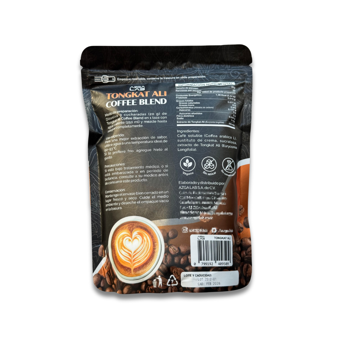 TONGKAT ALI COFFEE BLEND 400g AZGA LAB