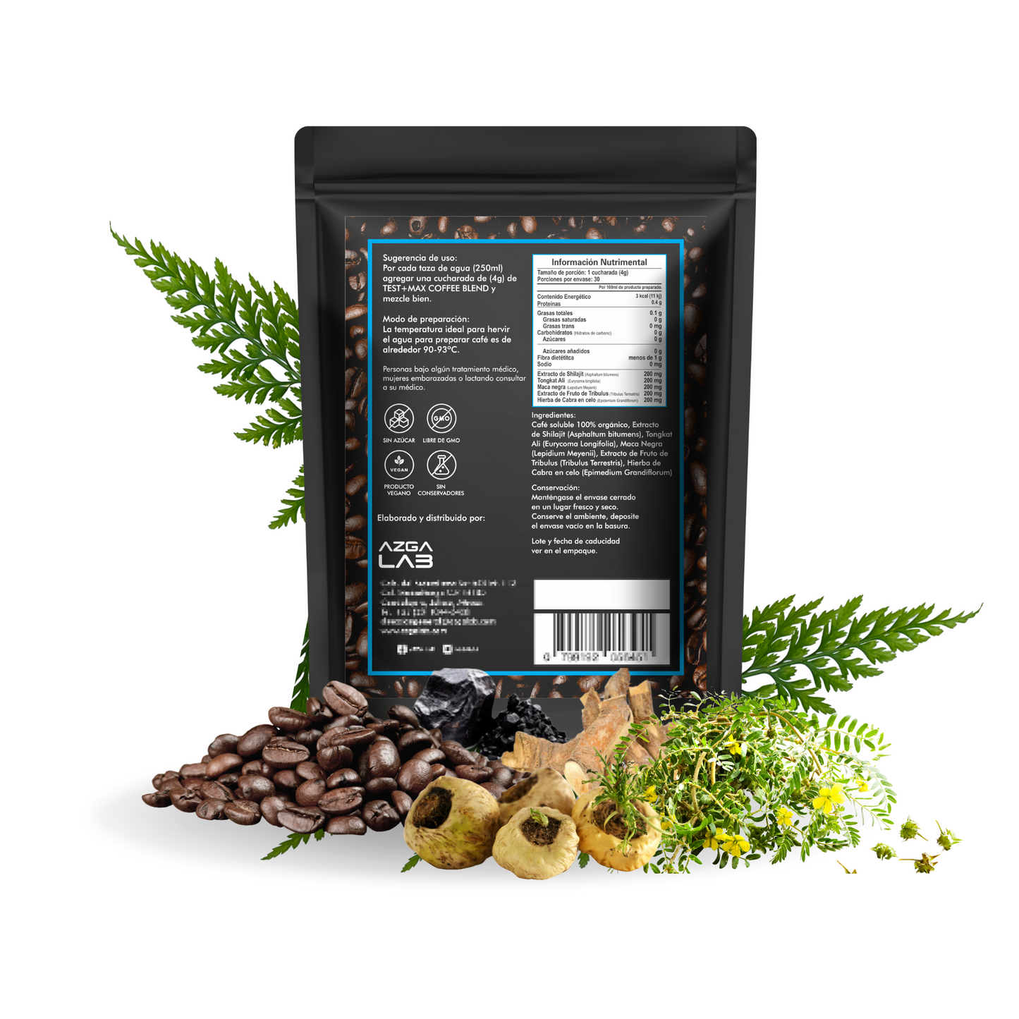 TEST+MAX COFFEE BLEND 150g AZGA LAB