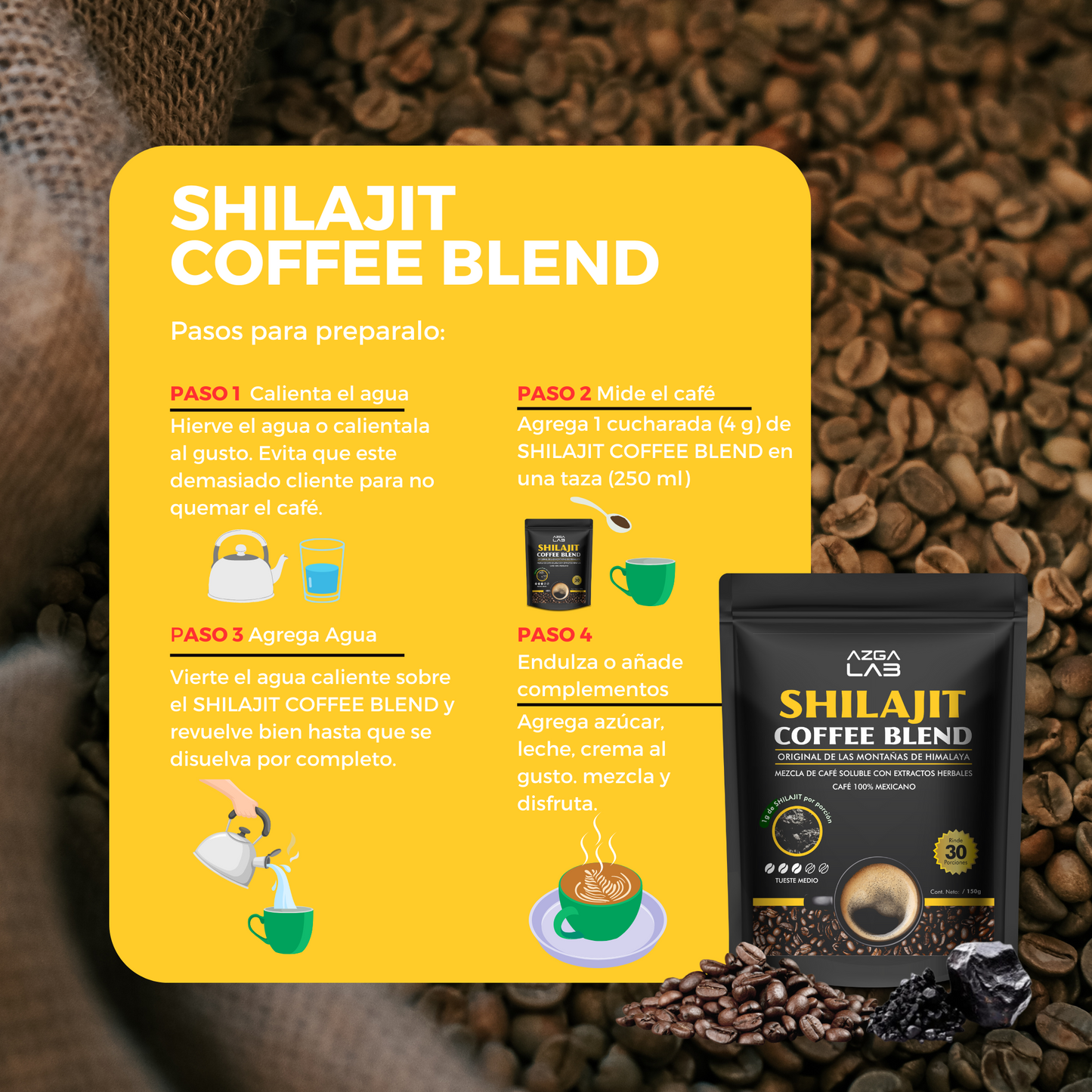 SHILAJIT COFFEE BLEND 150g AZGA LAB