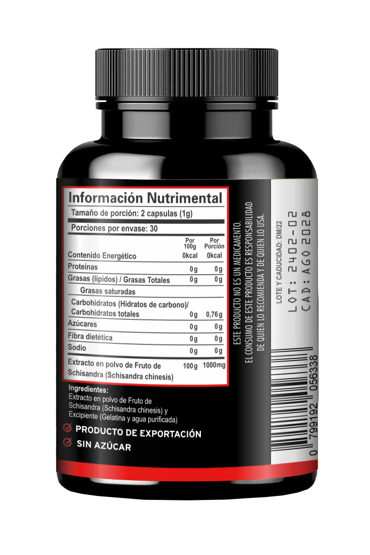 SCHISANDRA 60 capsulas 500mg AZGA LAB